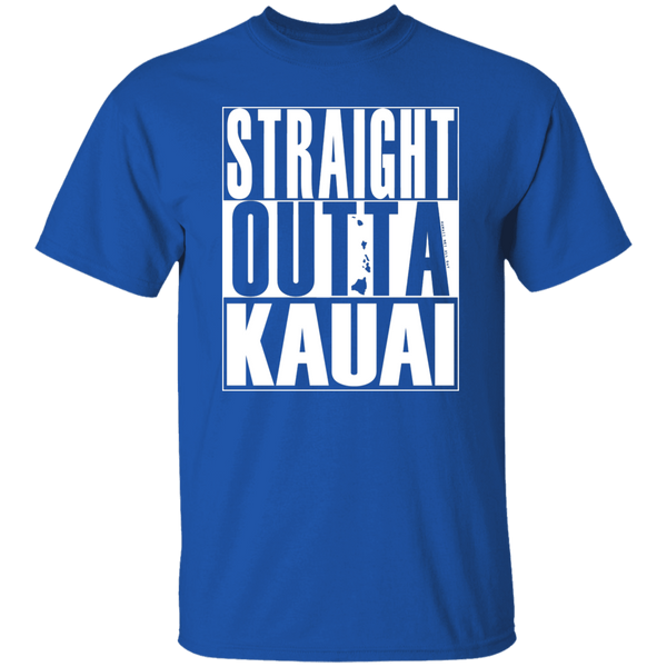 Straight Outta Kauai (white ink) T-Shirt