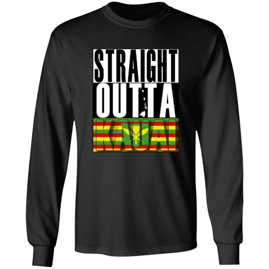 Straight Outta Kauai (Kanaka Maoli)  LS T-Shirt