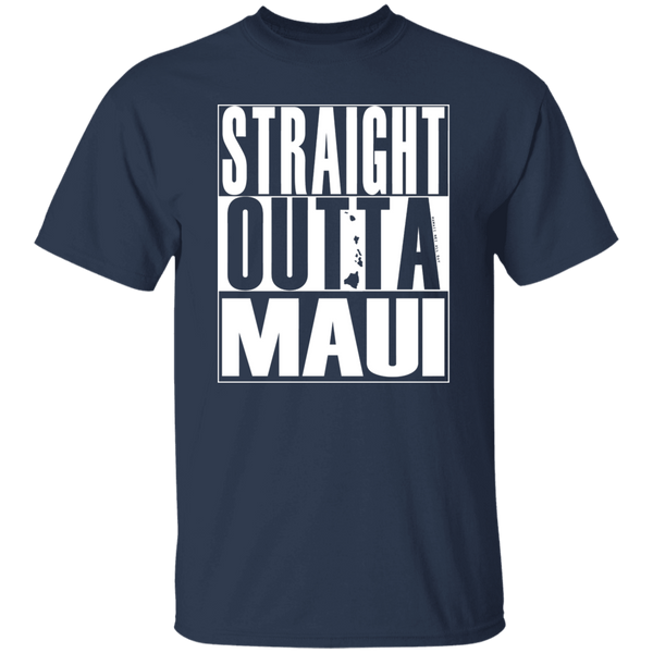 Straight Outta Maui (white ink) T-Shirt