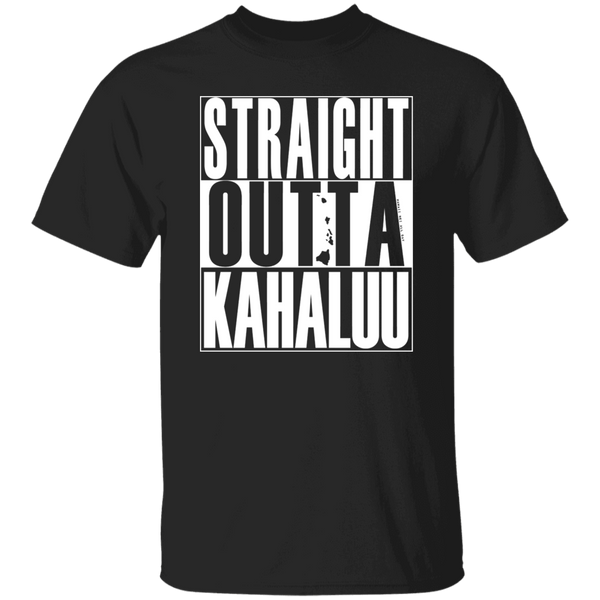 Straight Outta Kahaluu (white ink) T-Shirt