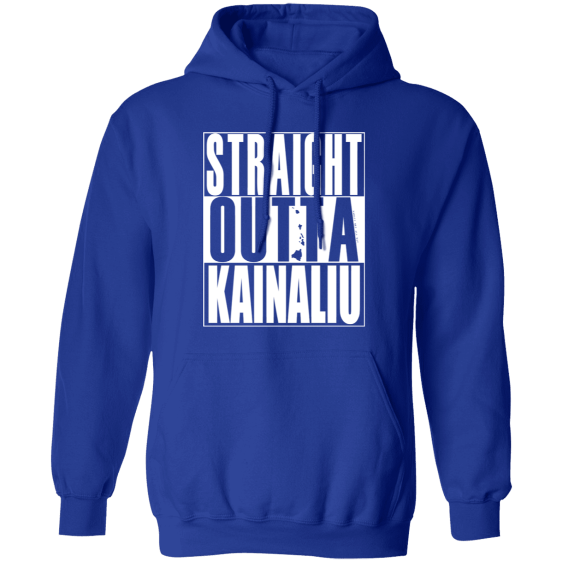 Straight Outta Kainaliu (white ink) Pullover Hoodie