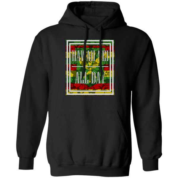 Hawai'i Floral Kanaka Maoli Flag Pullover Hoodie