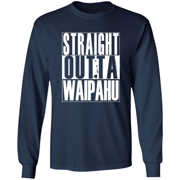 Straight Outta Waipahu (white ink)  LS T-Shirt