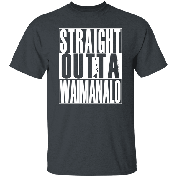 Straight Outta Waimanalo (white ink) T-Shirt