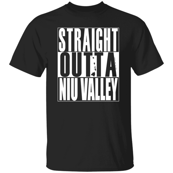 Straight Outta Niu Valley (white ink) T-Shirt