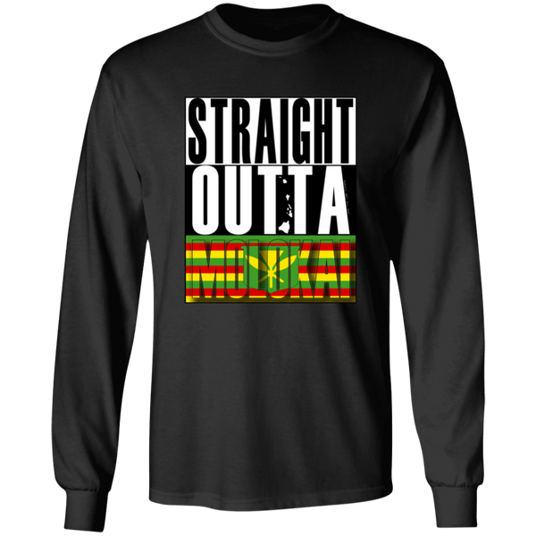 Straight Outta Molokai (Kanaka Maoli)  LS T-Shirt