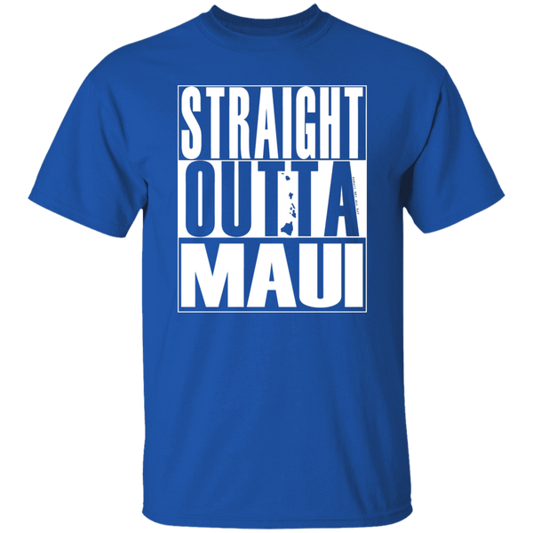 Straight Outta Maui (white ink) T-Shirt