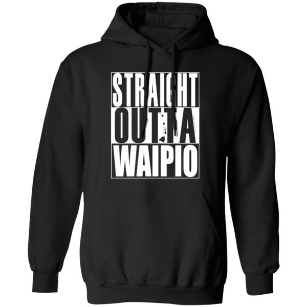 Straight Outta Waipio (white ink) Pullover Hoodie