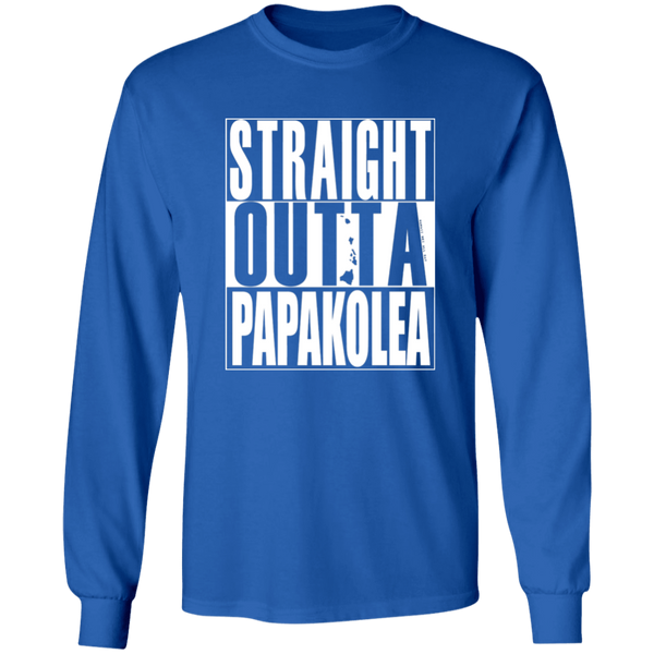 Straight Outta Papakolea (white ink)  LS T-Shirt