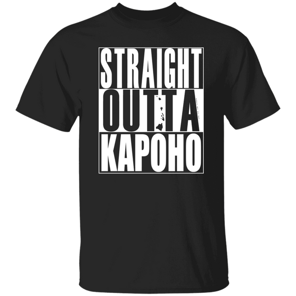 Straight Outta Kapoho (white ink) T-Shirt