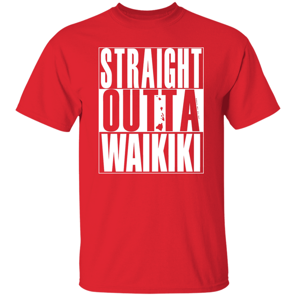 Straight Outta Waikiki (white ink) T-Shirt