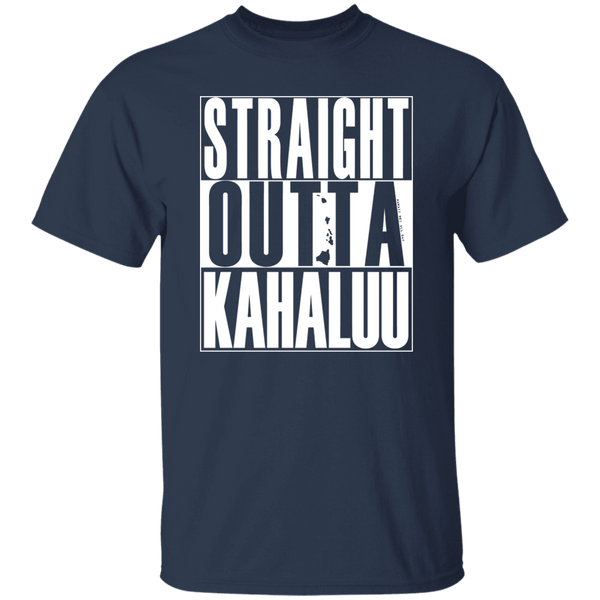 Straight Outta Kahaluu (white ink) T-Shirt