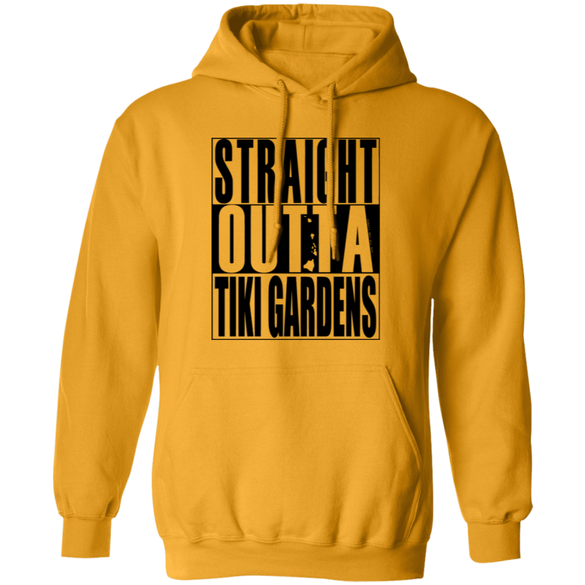 Straight Outta Tiki Gardens(black ink) Pullover Hoodie