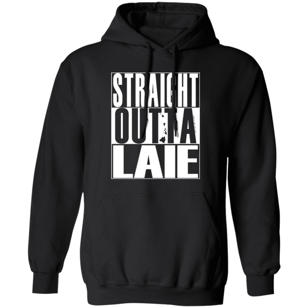 Straight Outta Laie (white ink) Pullover Hoodie