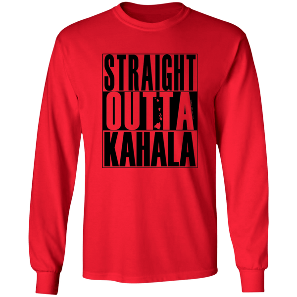 Straight Outta Kahala (black ink) LS T-Shirt