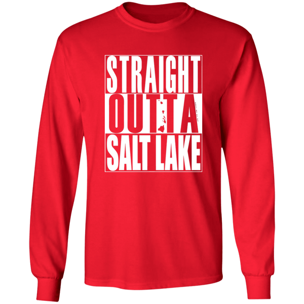Straight Outta Salt Lake (white ink)  LS T-Shirt