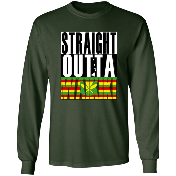 Straight Outta Waikiki (Kanaka Maoli)  LS T-Shirt