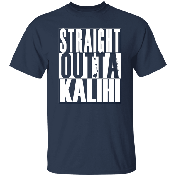 Straight Outta Kalihi (white ink) T-Shirt