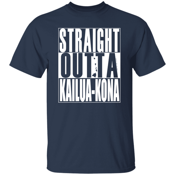 Straight Outta Kailua-Kona (white ink) T-Shirt