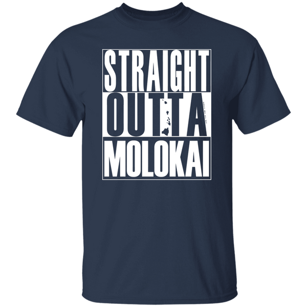 Straight Outta Molokai (white ink) T-Shirt
