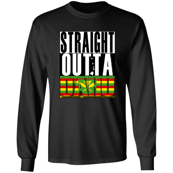 Straight Outta Oahu (Kanaka Maoli)  LS T-Shirt