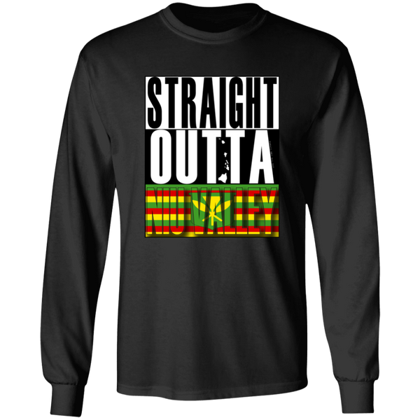 Straight Outta Niu Valley (Kanaka Maoli)  LS T-Shirt