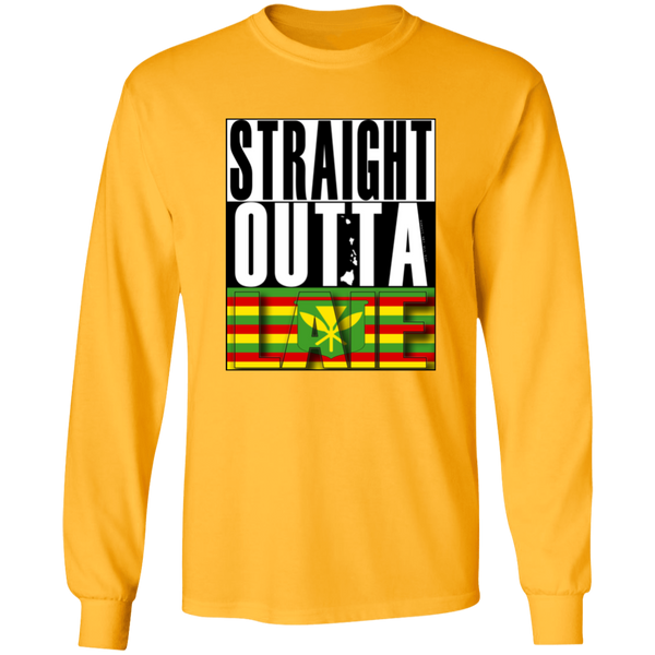 Straight Outta Laie (Kanaka Maoli)  LS T-Shirt(kanaka maoli)