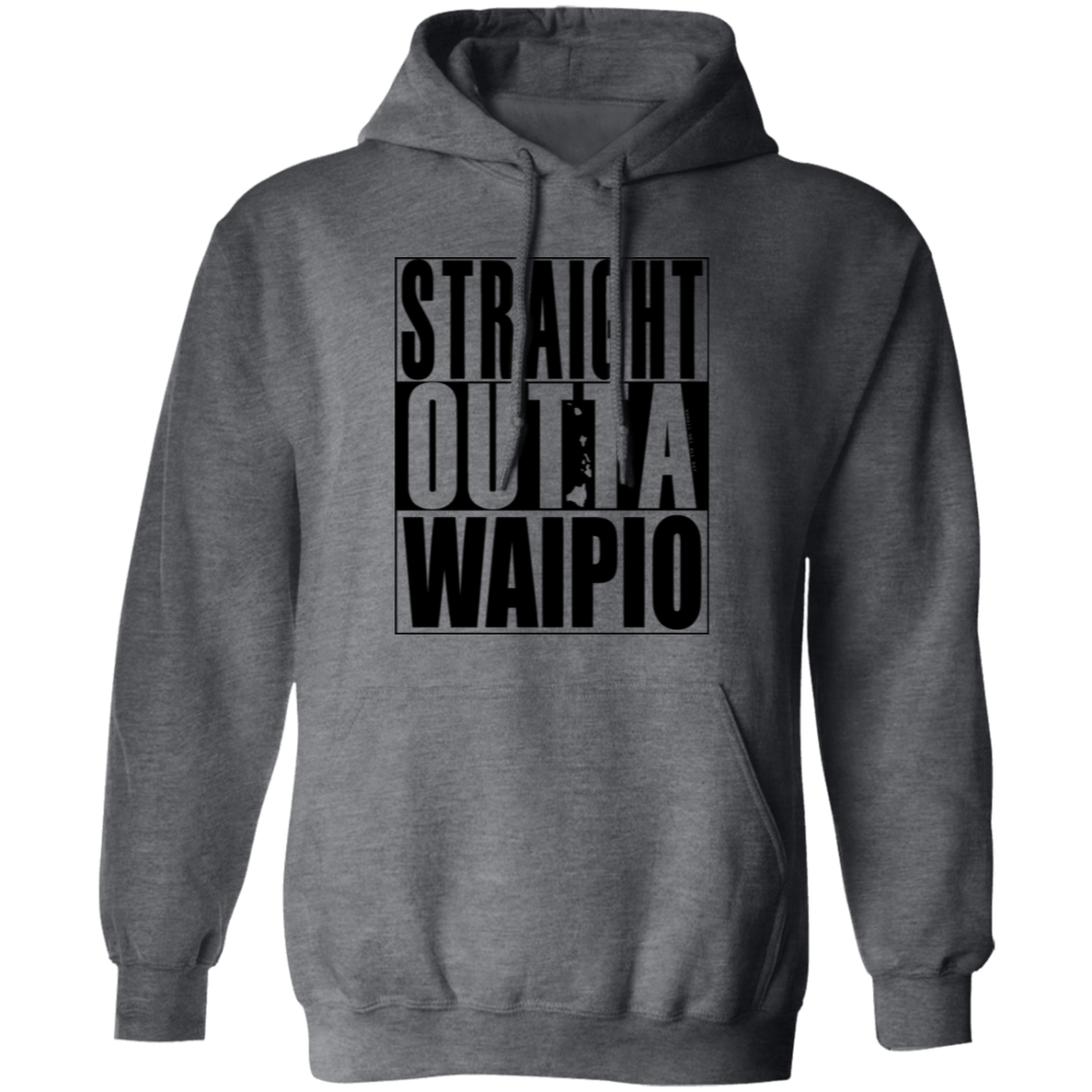 Straight Outta Waipio (black ink) Pullover Hoodie