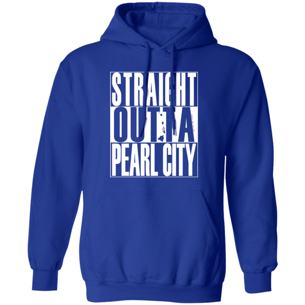 Straight Outta Pearl City (white ink) Pullover Hoodie