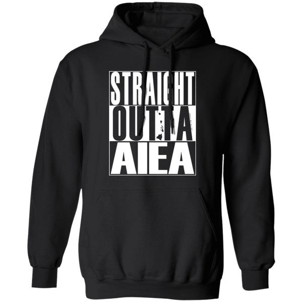 Straight Outta Aiea (white ink) Pullover Hoodie