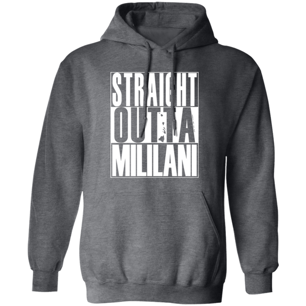 Straight Outta Mililani (white ink) Pullover Hoodie