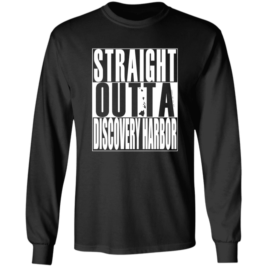Straight Outta Discovery Harbor (white ink) LS T-Shirt