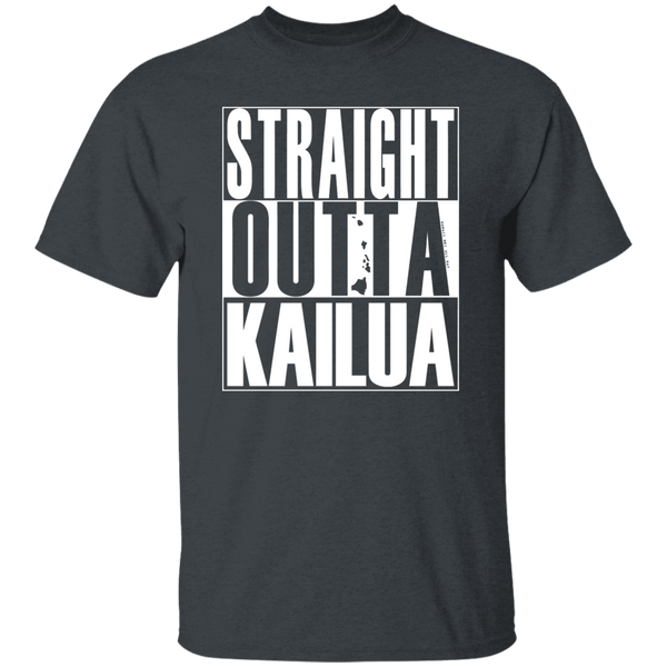 Straight Outta Kailua (white ink) T-Shirt