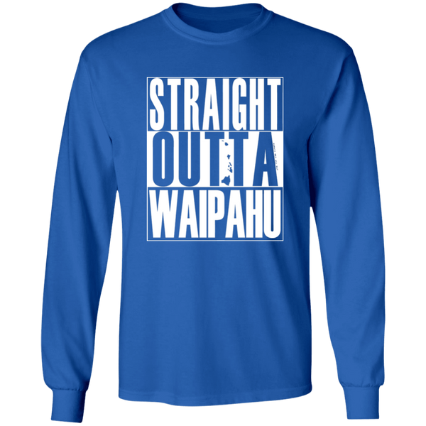 Straight Outta Waipahu (white ink)  LS T-Shirt