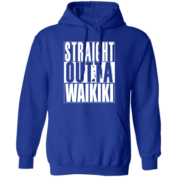 Straight Outta Waikiki (white ink) Pullover Hoodie