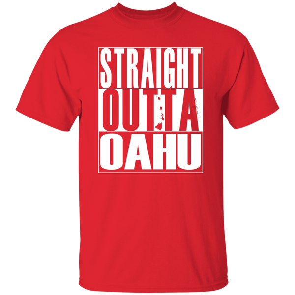 Straight Outta Oahu (white ink) T-Shirt