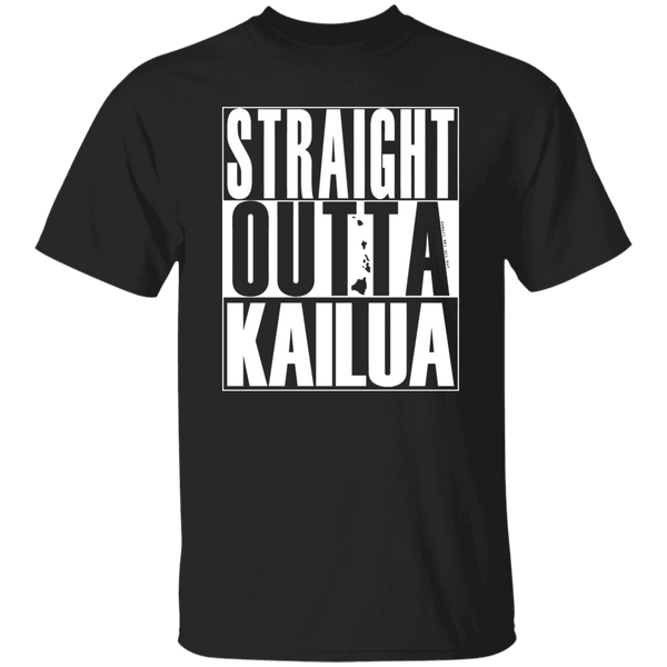 Straight Outta Kailua (white ink) T-Shirt