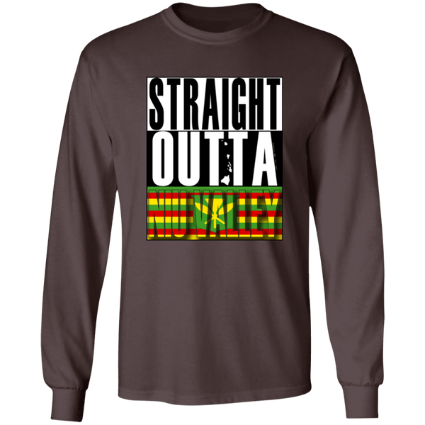 Straight Outta Niu Valley (Kanaka Maoli)  LS T-Shirt