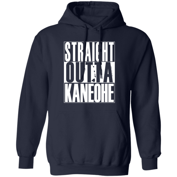 Straight Outta Kaneohe (white ink) Pullover Hoodie
