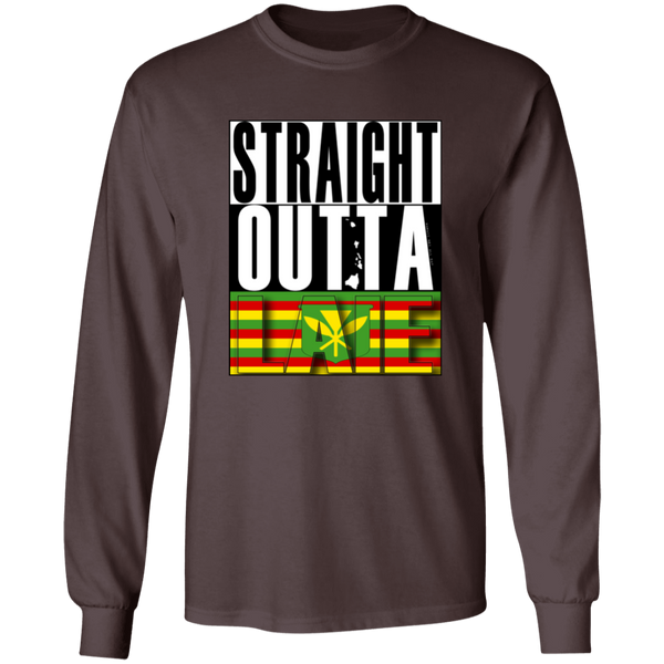Straight Outta Laie (Kanaka Maoli)  LS T-Shirt(kanaka maoli)
