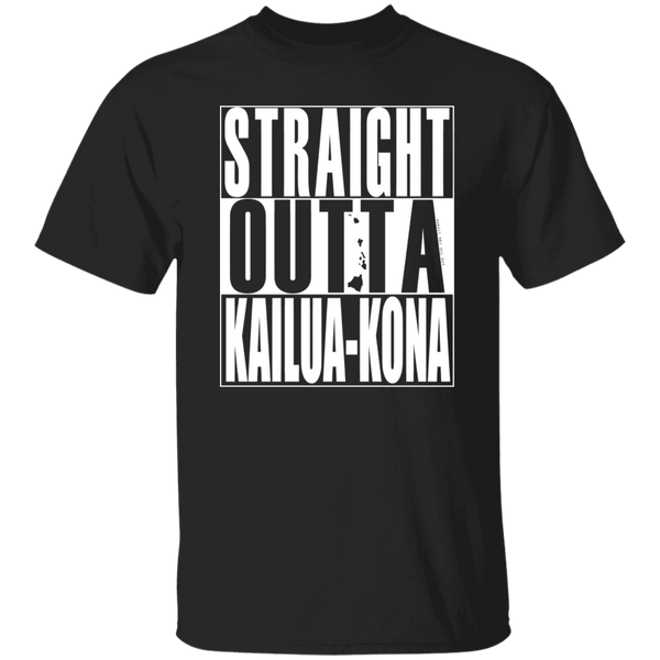 Straight Outta Kailua-Kona (white ink) T-Shirt