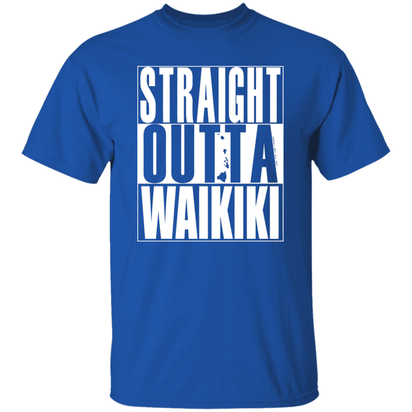 Straight Outta Waikiki (white ink) T-Shirt