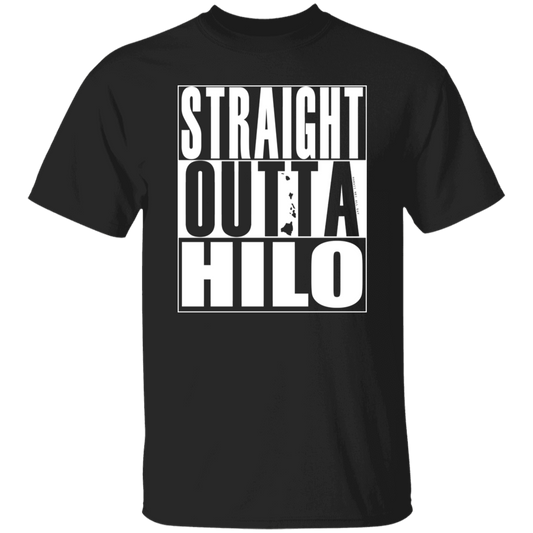 Straight Outta Hilo (white ink) T-Shirt