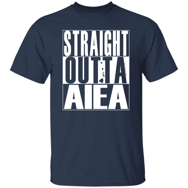 Straight Outta Aiea (white ink) T-Shirt