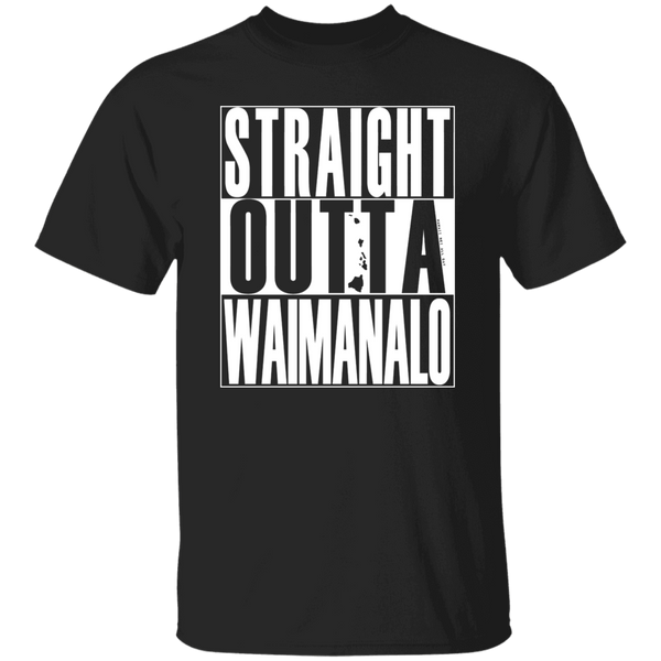 Straight Outta Waimanalo (white ink) T-Shirt