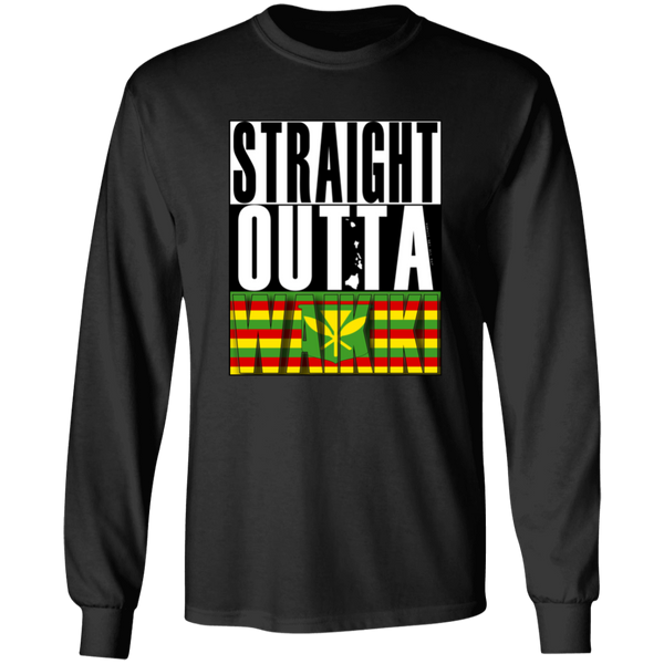 Straight Outta Waikiki (Kanaka Maoli)  LS T-Shirt