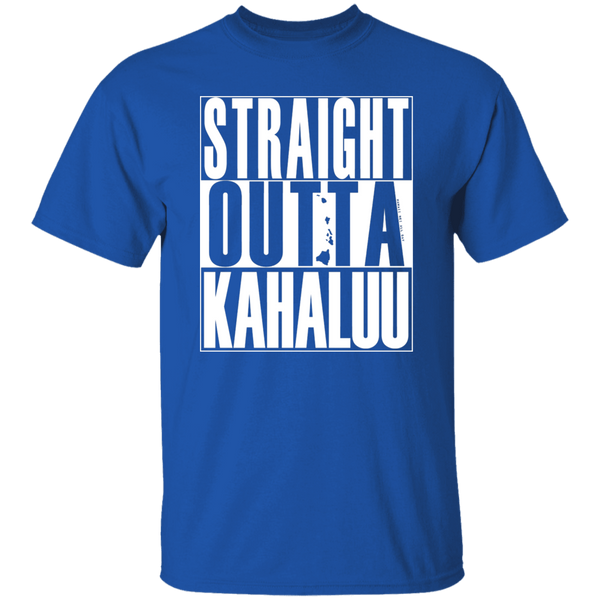 Straight Outta Kahaluu (white ink) T-Shirt