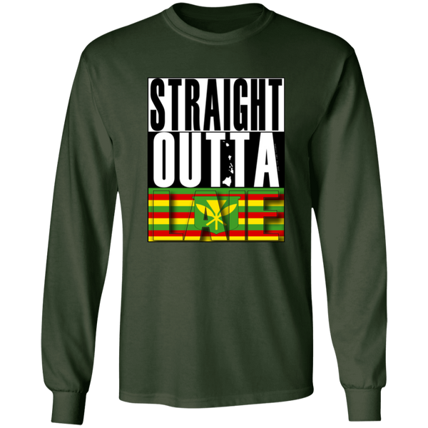 Straight Outta Laie (Kanaka Maoli)  LS T-Shirt(kanaka maoli)