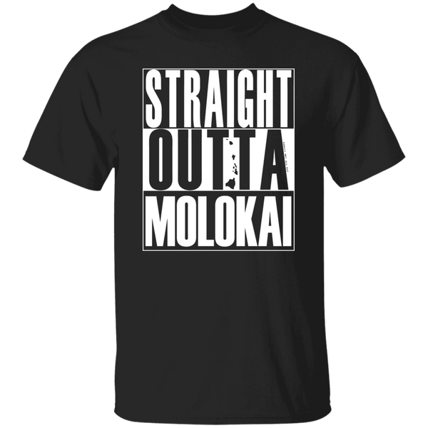 Straight Outta Molokai (white ink) T-Shirt