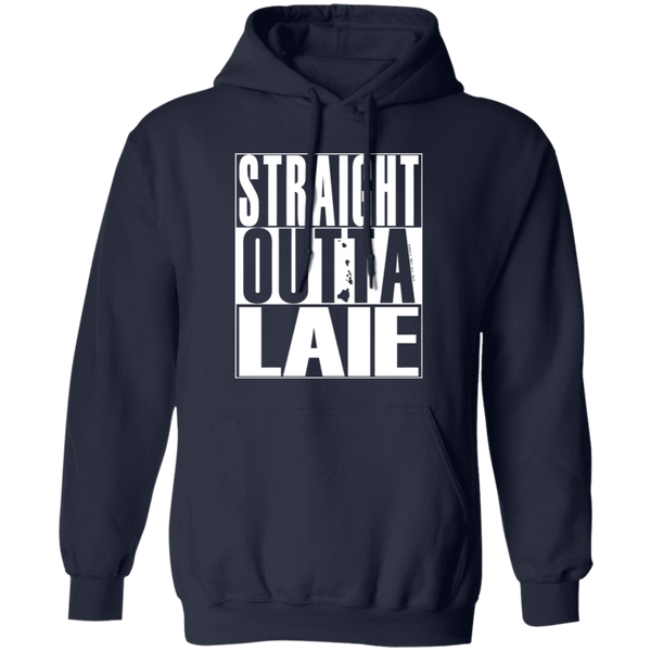 Straight Outta Laie (white ink) Pullover Hoodie
